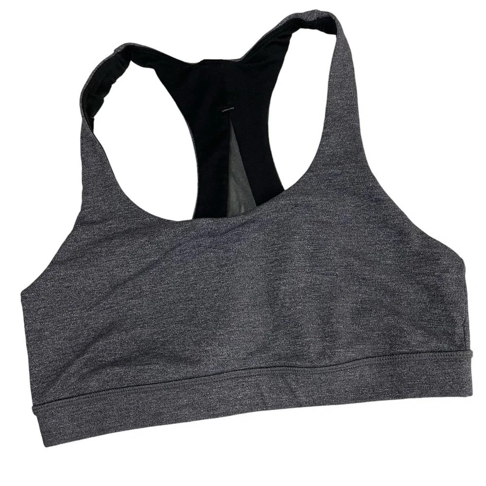 lululemon athletica Invigorate Bra Heathered Black Sz 8 - Picture 5 of 12